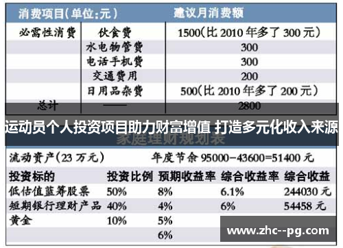 运动员个人投资项目助力财富增值 打造多元化收入来源
