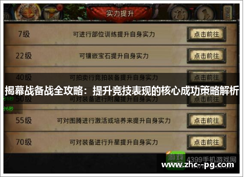 揭幕战备战全攻略：提升竞技表现的核心成功策略解析