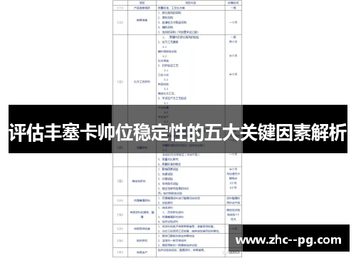 评估丰塞卡帅位稳定性的五大关键因素解析 评估丰塞卡帅位稳定性的五大关键因素解析